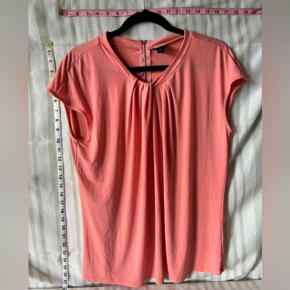 Worthington women’s XL coral flowy shirt sleeve blouse top